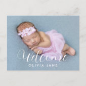 Welkom | Briefkaart ter bekendmaking van de geboor (Voorkant)