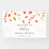 Welkom Bruidsfeest Herfst Herfstloof Bladeren Spandoek (Horizontaal)