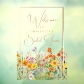 Welkom Bruidsfeest Kleurrijke Wilde Bloem Plattela Raamsticker (Vel 3)