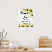 Welkom Bruidsfeest Zonnebloemen Poster (Keuken)
