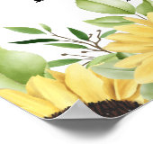 Welkom Bruidsfeest Zonnebloemen Poster (Hoek)
