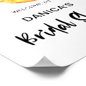 Welkom Bruidsjurk Shower Citroen Thema Lettering Poster (Hoek)