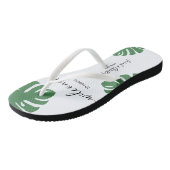 Welkom bruiloft aangepast tropisch blad T Teenslippers (Schuin)