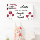 Welkom bruiloft Banner Love-vogel (Insitu)