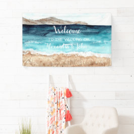 Welkom bruiloft Beach Banner