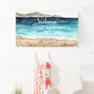 Welkom bruiloft Beach Banner