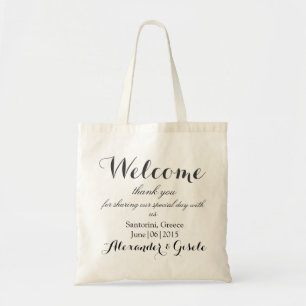 Welkom bruiloft-cadeaubon Canvas tas