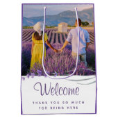 Welkom bruiloft Dank je cadeau Medium Cadeauzakje (Achterkant)