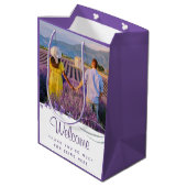 Welkom bruiloft Dank je cadeau Medium Cadeauzakje (Achterkant Gekanteld)