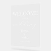 Welkom bruiloft elegant acryl bord (Hoek)