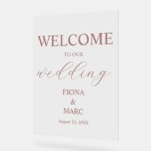 Welkom bruiloft elegant acryl bord (Hoek)