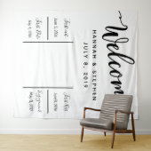 Welkom bruiloft foto-backdrop banner van Booth Wandkleed (In Situ (horizontaal))