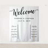 Welkom bruiloft foto-backdrop banner van Booth Wandkleed (Voorkant)