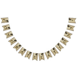 Welkom bruiloft Golden Glitter Bride Groom Vlaggetjes