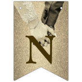 Welkom bruiloft Golden Glitter Bride Groom Vlaggetjes (Derde vlag)