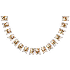 Welkom Bruiloft Gouden Sinaasappel Witte Bloemen Vlaggetjes