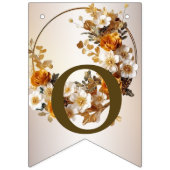 Welkom Bruiloft Gouden Sinaasappel Witte Bloemen Vlaggetjes (Tweede vlag)