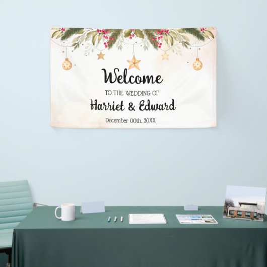 Welkom bruiloft kerstfeest Poster banner (Beurs)