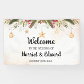 Welkom bruiloft kerstfeest Poster banner (Horizontaal)