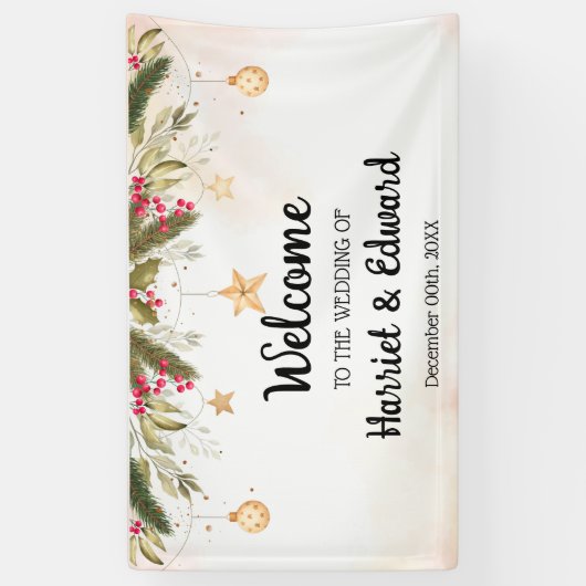 Welkom bruiloft kerstfeest Poster banner (Verticaal)