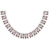 Welkom Bruiloft Monogram Rode Roze Bloemen Vlaggetjes (Alle)