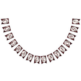 Welkom Bruiloft Monogram Rode Roze Bloemen Vlaggetjes