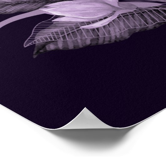 Welkom bruiloft Paars Floral Violet Lijst Poster (Hoek)