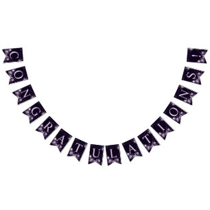 Welkom bruiloft Paars Floral Violet Lijst Vlaggetjes