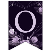 Welkom bruiloft Paars Floral Violet Lijst Vlaggetjes (Tweede vlag)