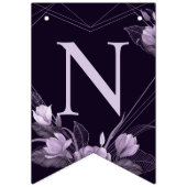 Welkom bruiloft Paars Floral Violet Lijst Vlaggetjes (Derde vlag)