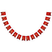 Welkom bruiloft Partij Golden Bird Hearts Red Shin Vlaggetjes (Alle)