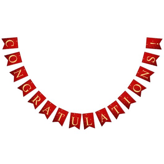 Welkom bruiloft Partij Golden Bird Hearts Red Shin Vlaggetjes (Alle)