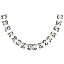 Welkom bruiloft Partij Groene Paarse Leaves Elegan Vlaggetjes