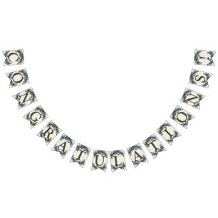 Welkom bruiloft Partij Groene Paarse Leaves Elegan Vlaggetjes