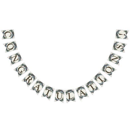 Welkom bruiloft Partij Groene Paarse Leaves Elegan Vlaggetjes (Alle)