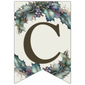 Welkom bruiloft Partij Groene Paarse Leaves Elegan Vlaggetjes (Eerste vlag)