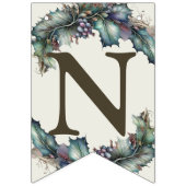 Welkom bruiloft Partij Groene Paarse Leaves Elegan Vlaggetjes (Derde vlag)