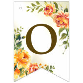 Welkom bruiloft Partij Oranje Gele Rode Floral Vlaggetjes (Tweede vlag)