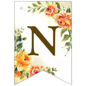 Welkom bruiloft Partij Oranje Gele Rode Floral Vlaggetjes (Derde vlag)