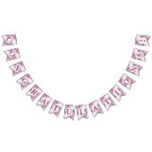 Welkom bruiloft Partij Roze Bloemen Legant Modern Vlaggetjes (Alle)