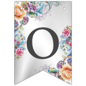 Welkom bruiloft Party Colorful Flowers Modern Vlaggetjes (Tweede vlag)