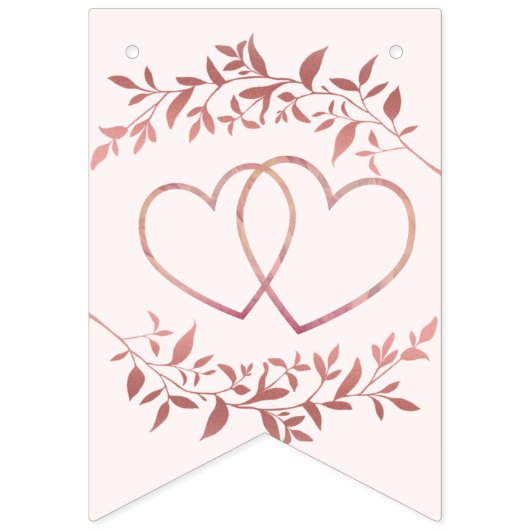 Welkom bruiloft Perzisch Roze Decor Modern Vlaggetjes (Tweede vlag)