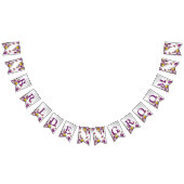 Welkom bruiloft Pink Paars Silver Elegant Vlaggetjes (Alle)