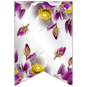 Welkom bruiloft Pink Paars Silver Elegant Vlaggetjes (Tweede vlag)