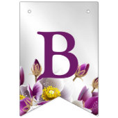 Welkom bruiloft Pink Paars Silver Elegant Vlaggetjes (Derde vlag)