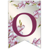 Welkom bruiloft Pink White Flowers Elegant Vlaggetjes (Tweede vlag)