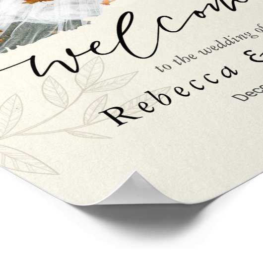 Welkom bruiloft Poster (Hoek)