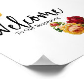 Welkom bruiloft poster (Hoek)