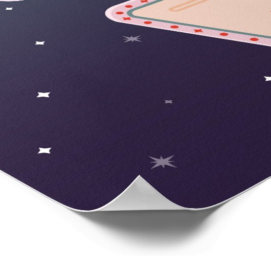 Welkom Bruiloft Poster teken Las Vegas (Hoek)