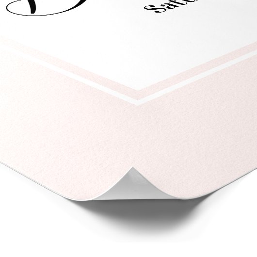 Welkom Bruiloft Poster teken Zomer Bloemen (Hoek)